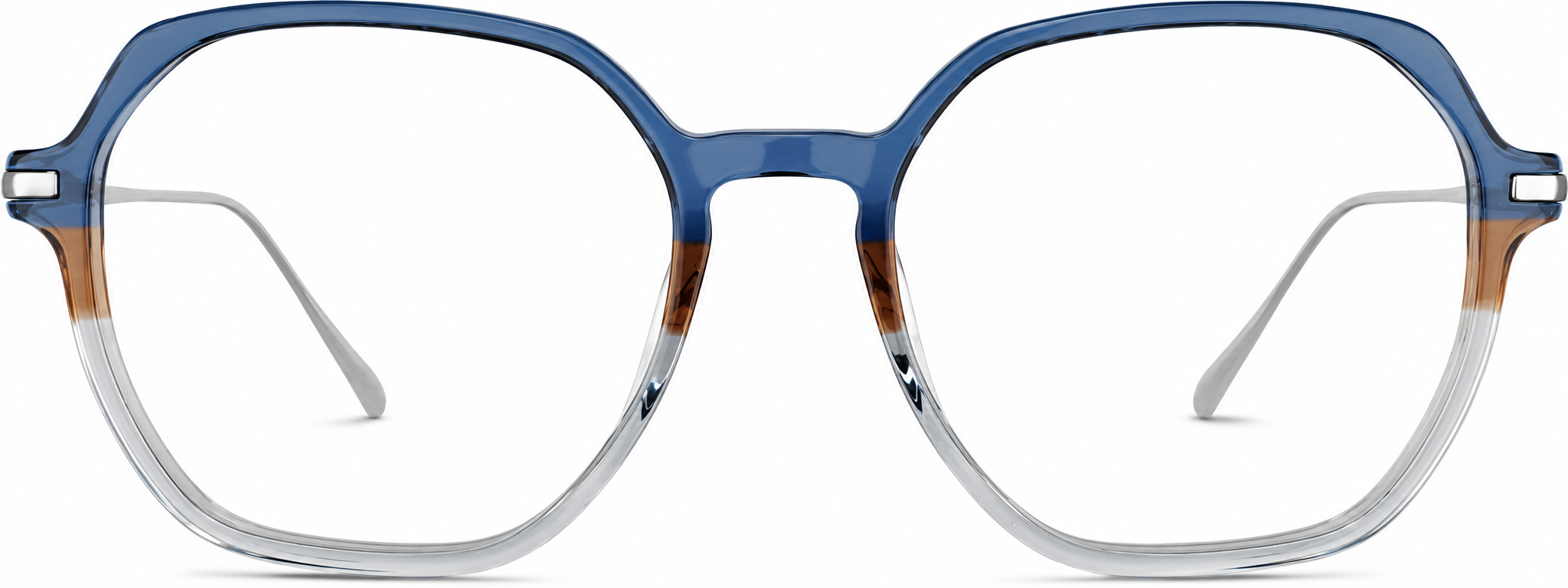 Blue Geometric Glasses · Blue · reference