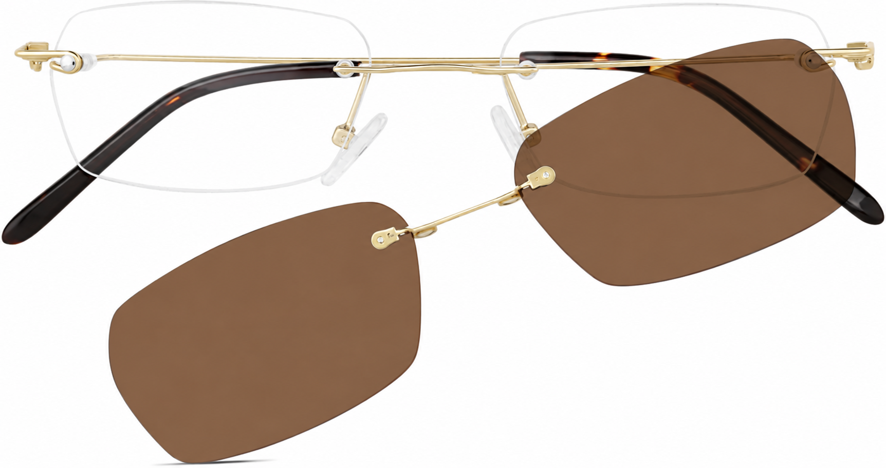 Gold Rectangle Polarized Magnetic Snap-on Set · Gold · reference
