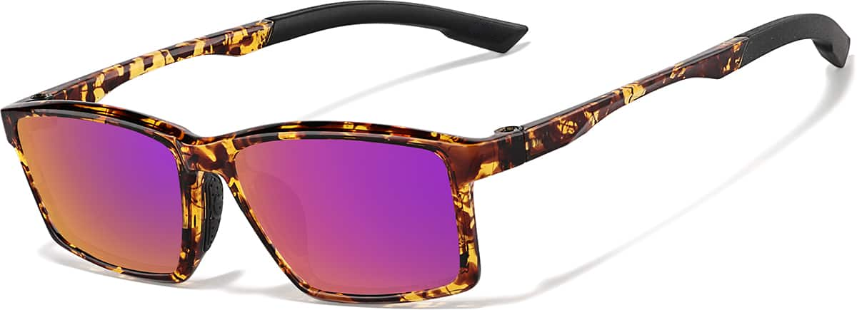 Tortoiseshell Zunnies - Rectangle Sports Sunglasses · Tortoiseshell · reference