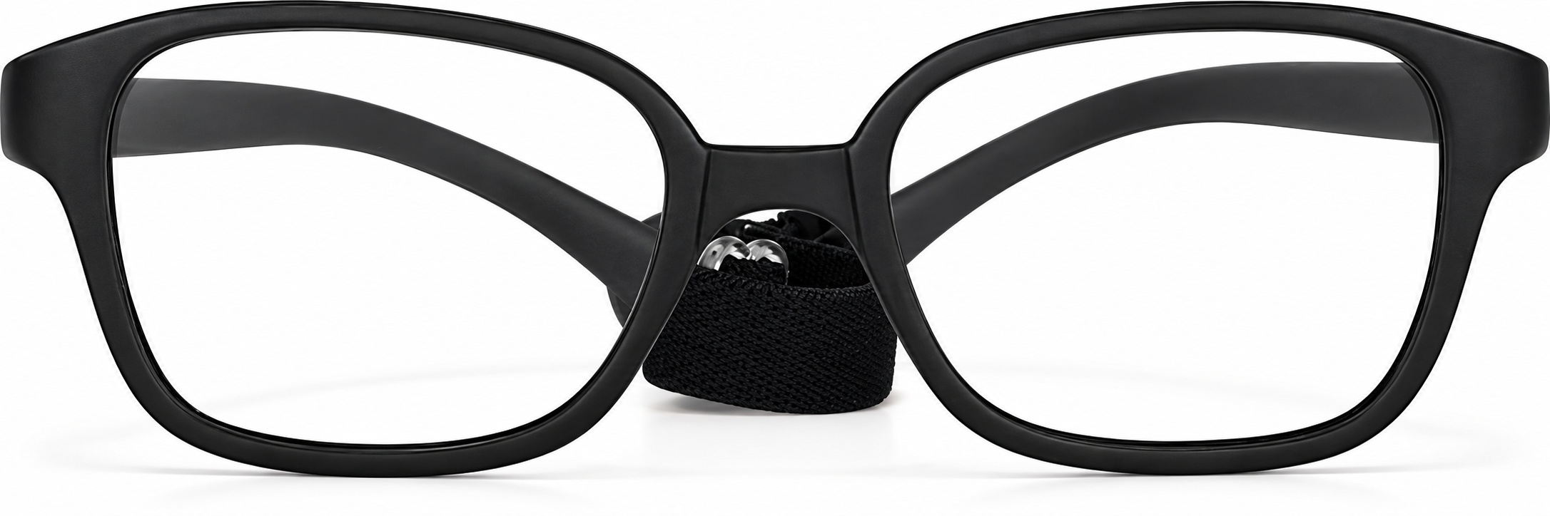 Black Kids' Flexible Square Glasses · Black · reference