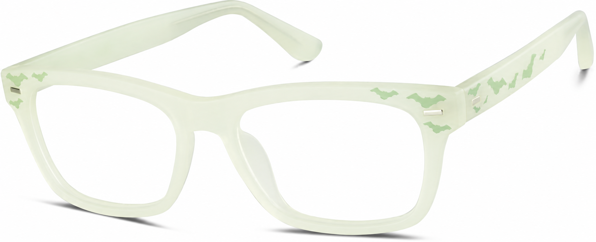 Pale Green Glow-in-the-Dark Rectangle Glasses · Pale Green · reference