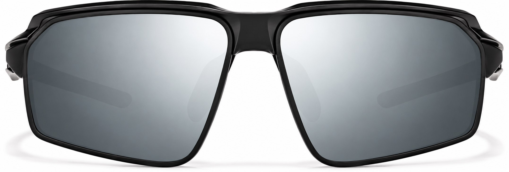 Black with Silver Mirror Active Wrap-Around Sunglasses · Black with Silver Mirror · reference