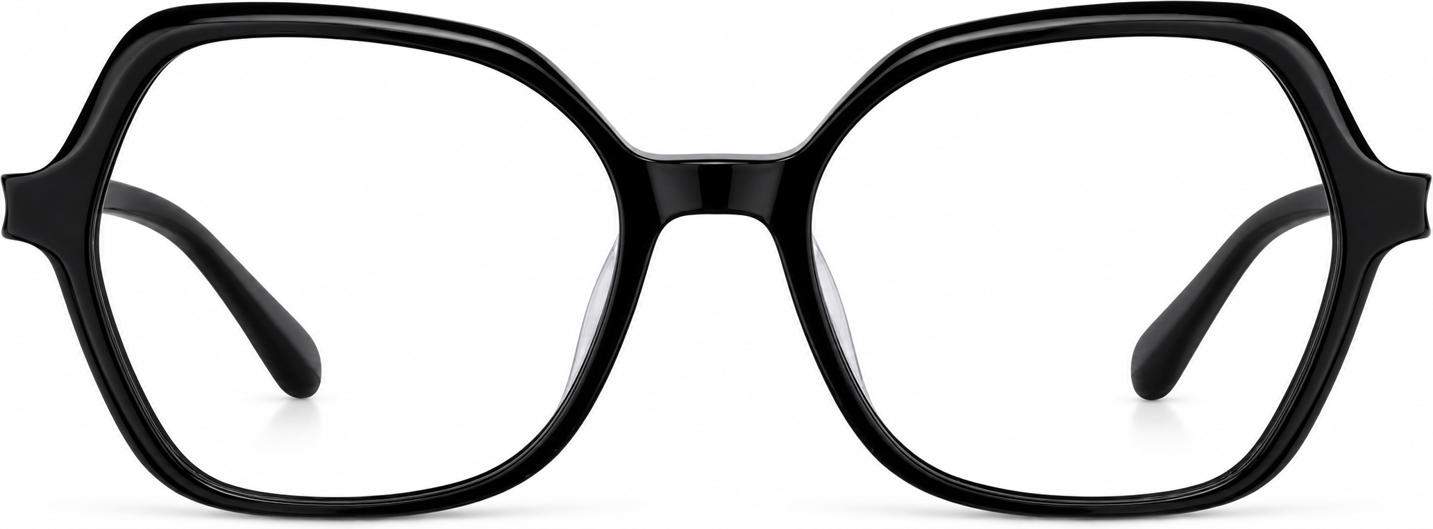 Black Geometric Glasses · Black · reference