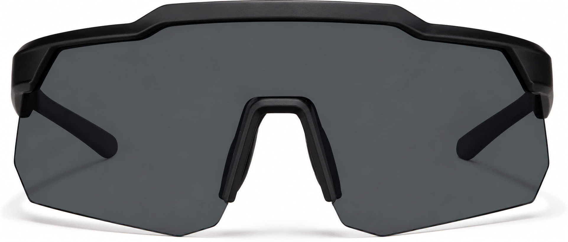 Black with Gray Lens Wrap-Around Shield Sunglasses · Black with Gray Lens · reference