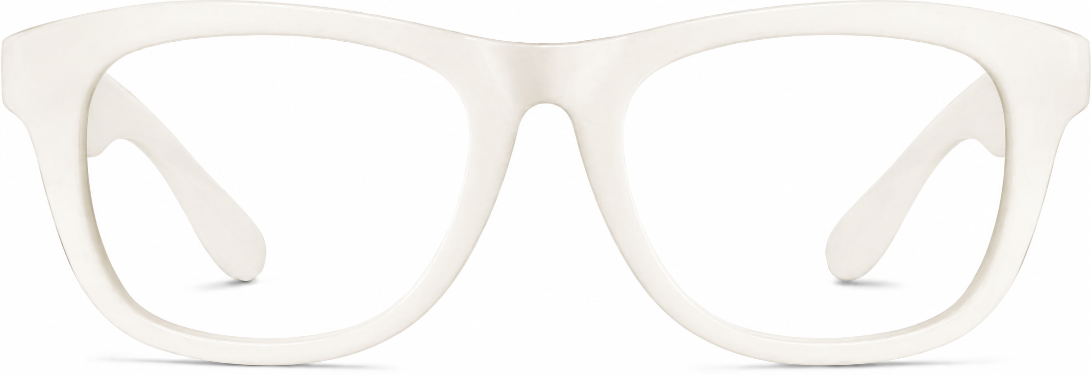 White Square Glasses · White · reference