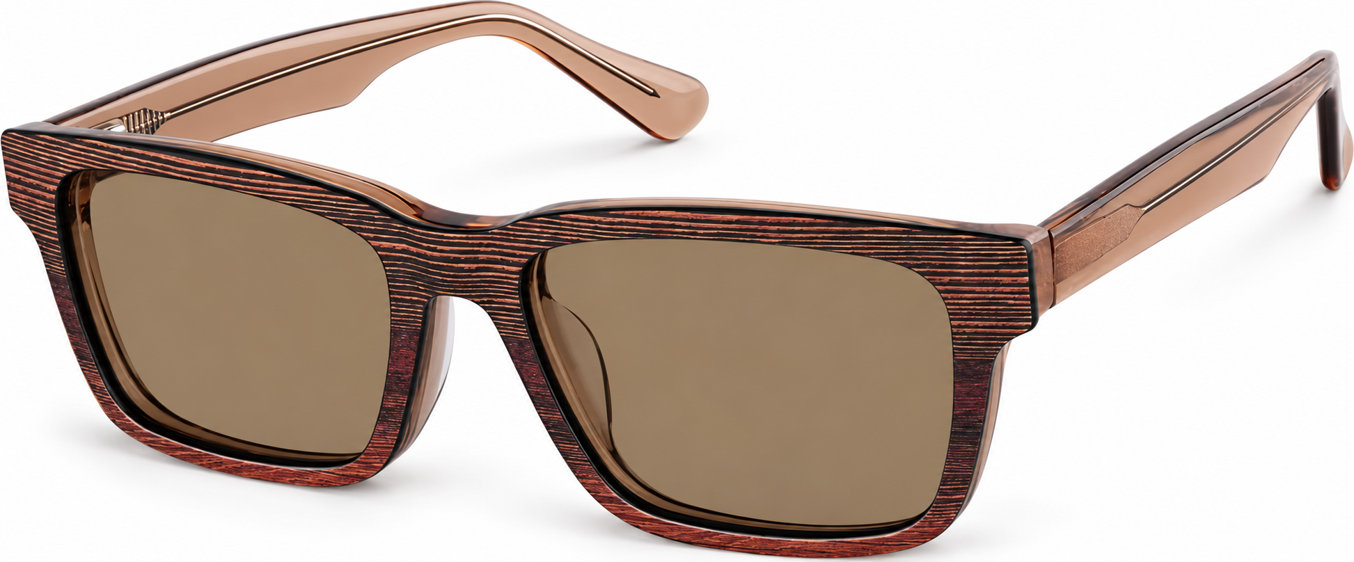 Brown Polarized Rectangle Magnetic Clip-on Glasses · Brown · reference