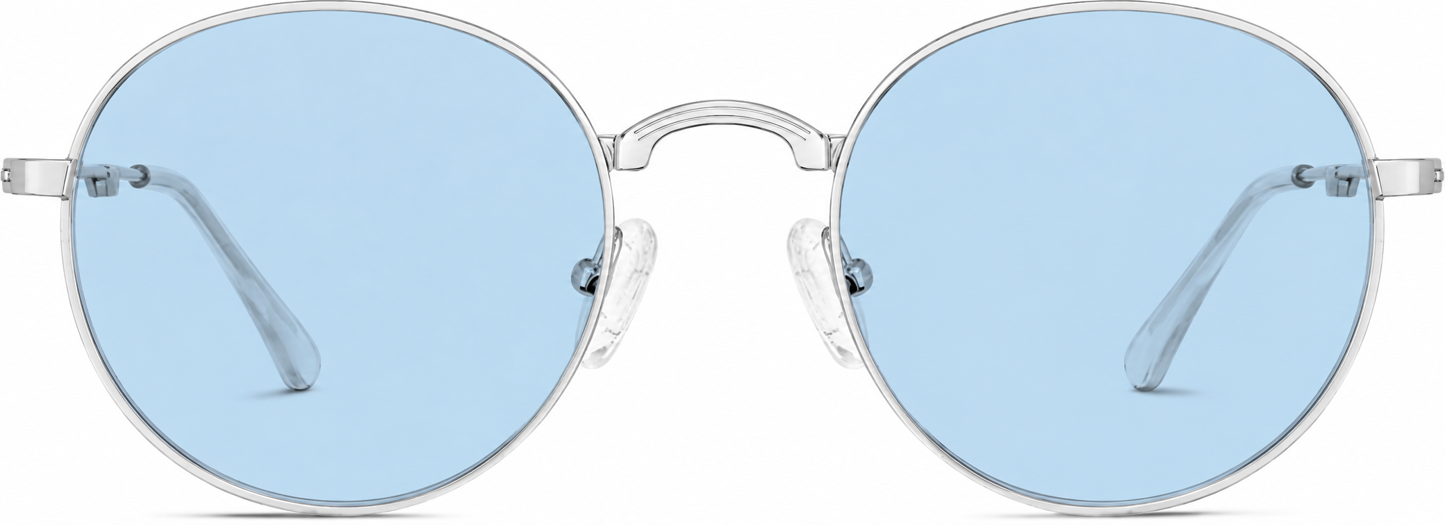 Silver Foldable Round Sunglasses · Silver · reference