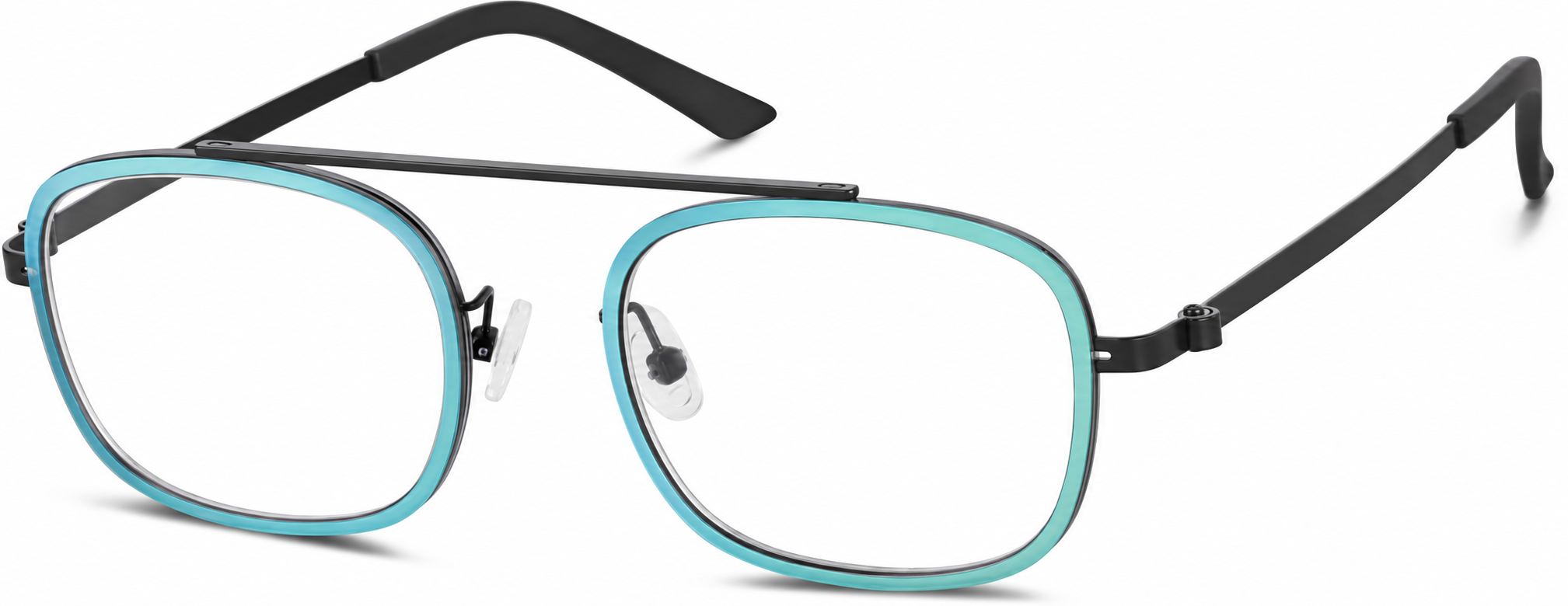 Teal Rectangle Glasses · Teal · reference