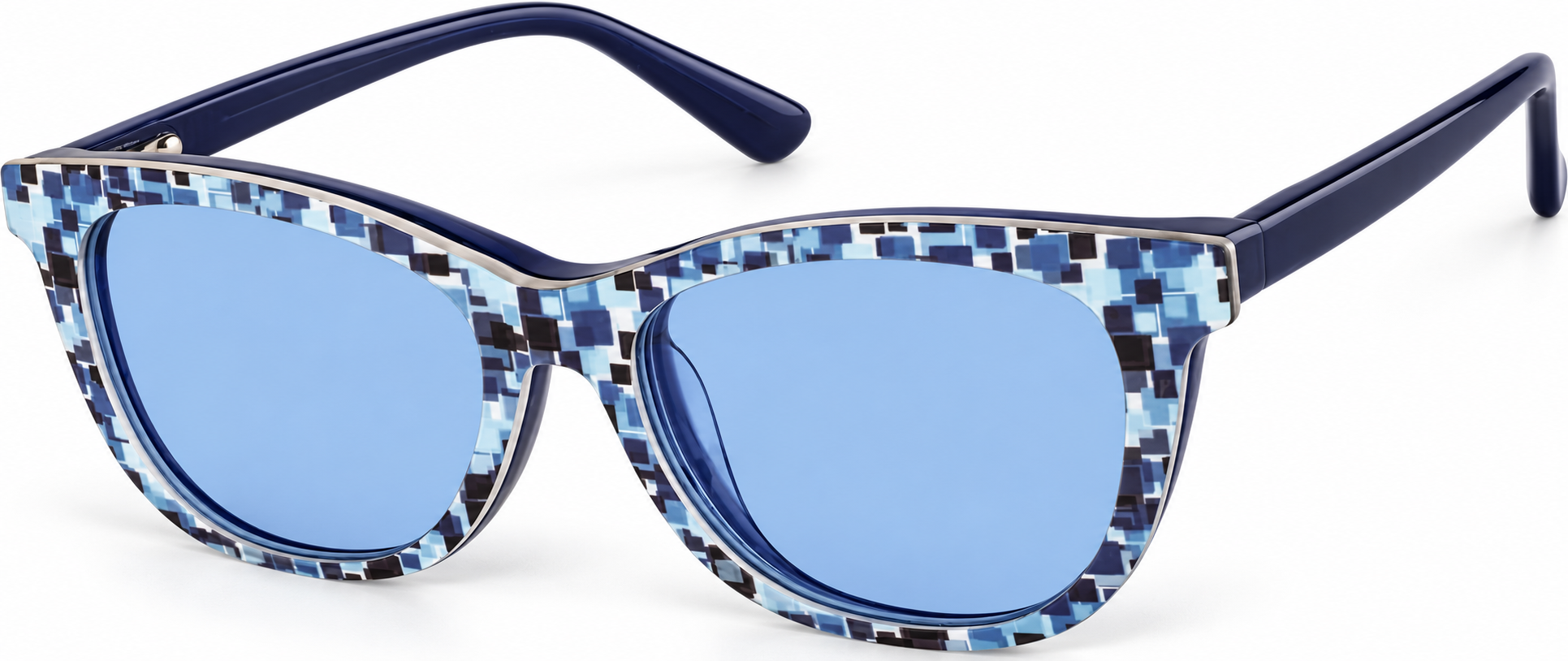 Blue Kids' Polarized Cat-Eye Magnetic Clip-on Glasses · Blue · reference
