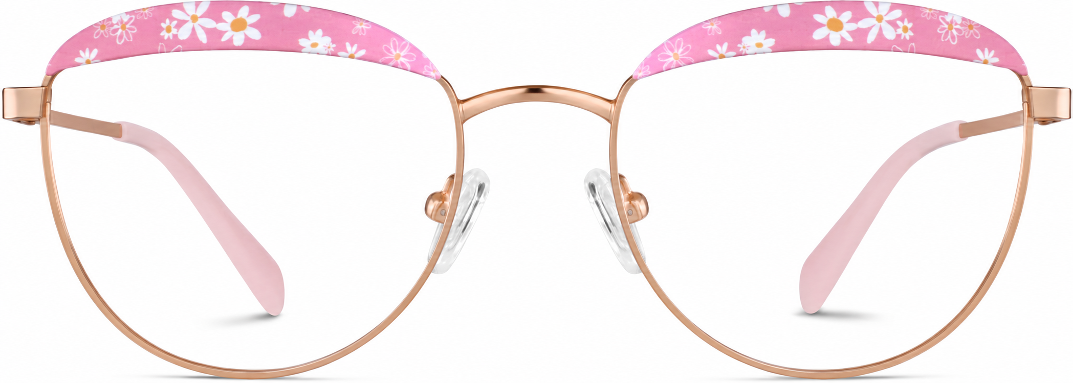 Pink/Rose Gold Round Glasses · Pink/Rose Gold · reference
