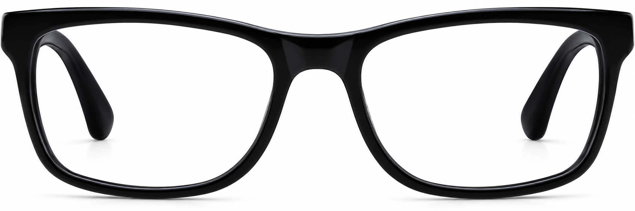Black Rectangle Glasses · Black · reference