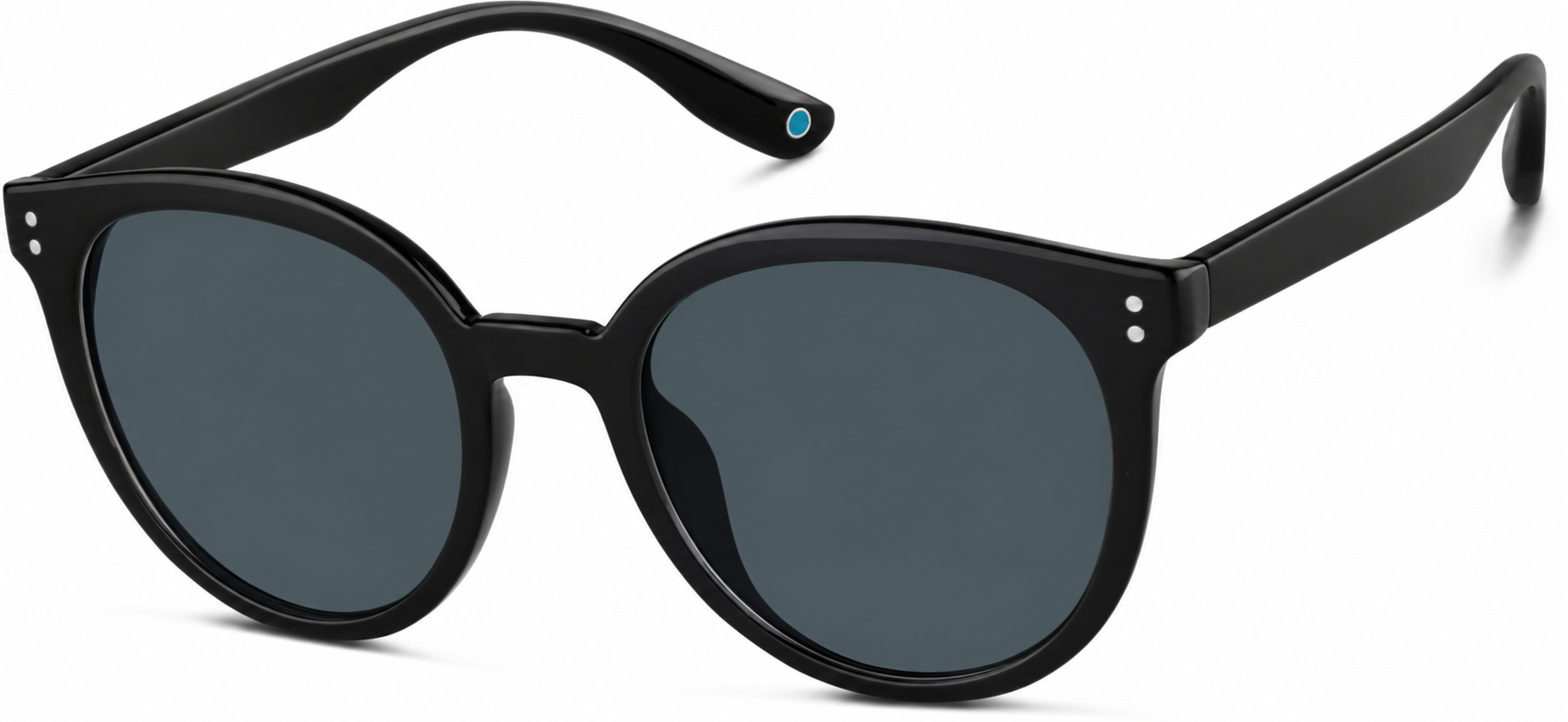 Premium Round Sunglasses · Black · reference