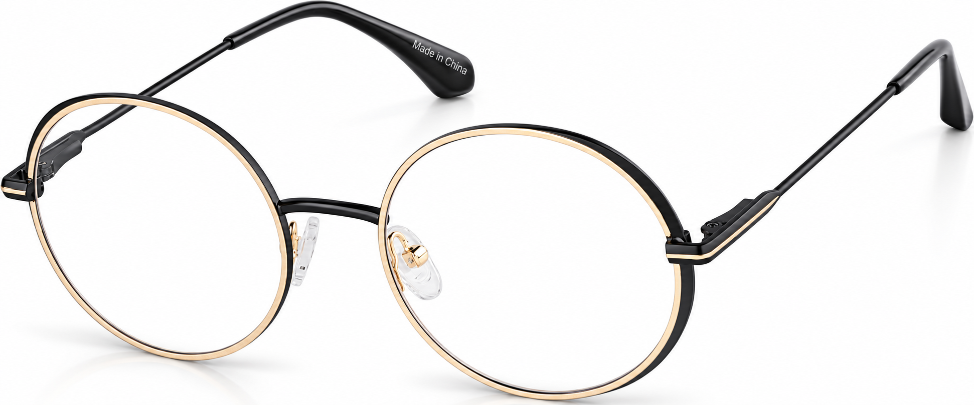Black Round Glasses · Black · reference