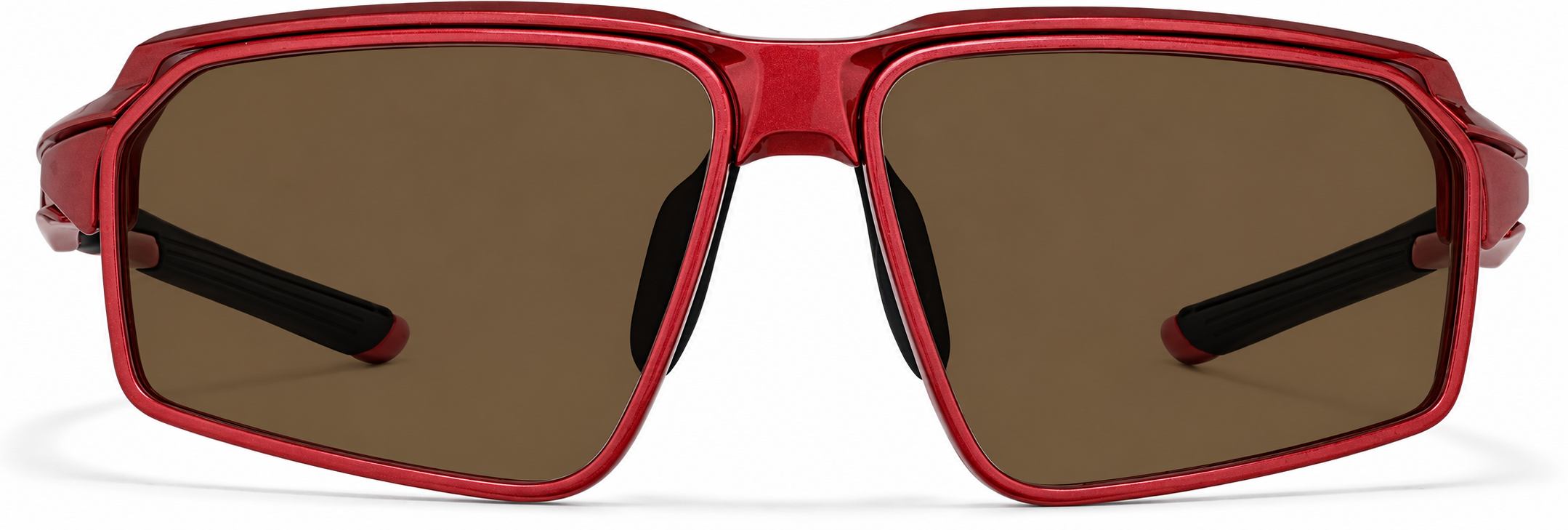 Red with Brown Lens Active Wrap-Around Sunglasses · Red with Brown Lens · reference