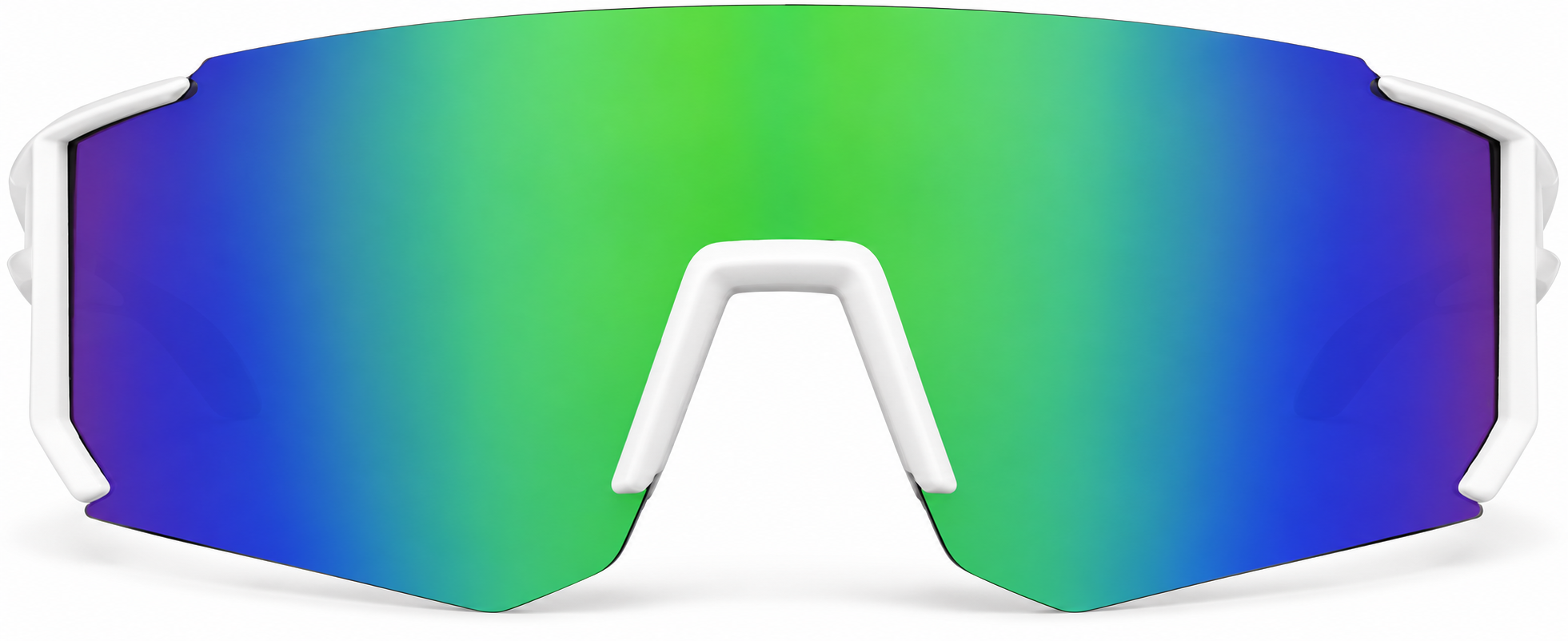 White Wrap-Around Polarized Sport Sunglasses · White · reference