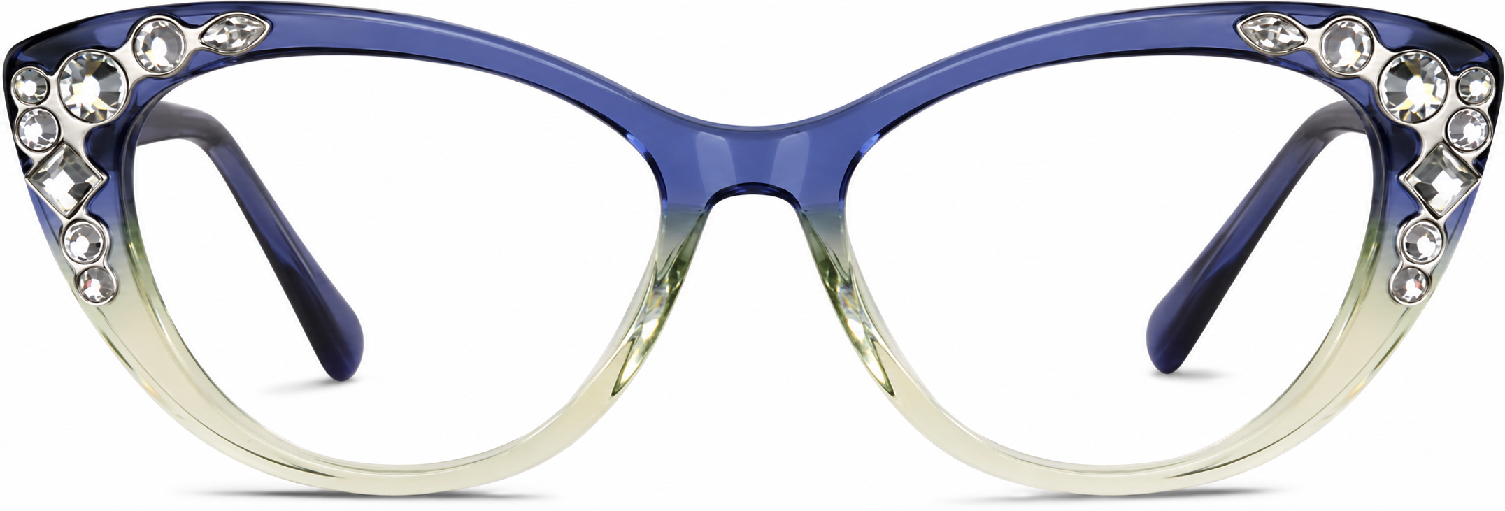 Blue/Clear Cat-Eye Glasses · Blue/Clear · reference