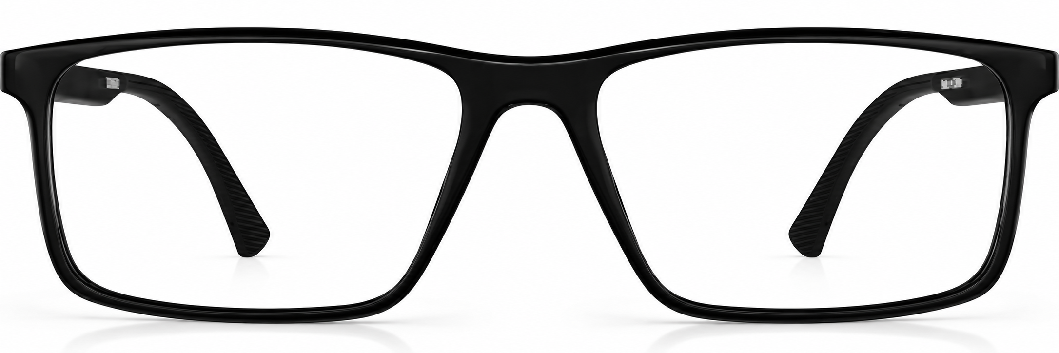 Black Rectangle Glasses · Black · reference