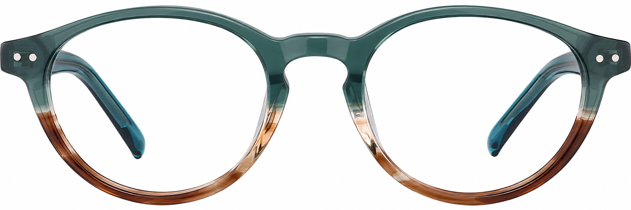 Malachite/Brown Round Glasses · Malachite/Brown · reference