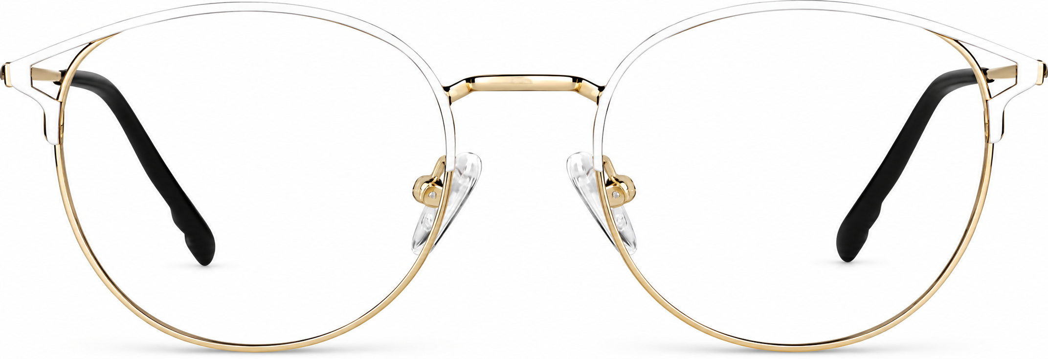 White Round Glasses · White · reference