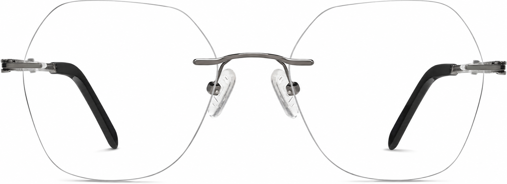 Gray Customizable Titanium Rimless Glasses · Gray · reference
