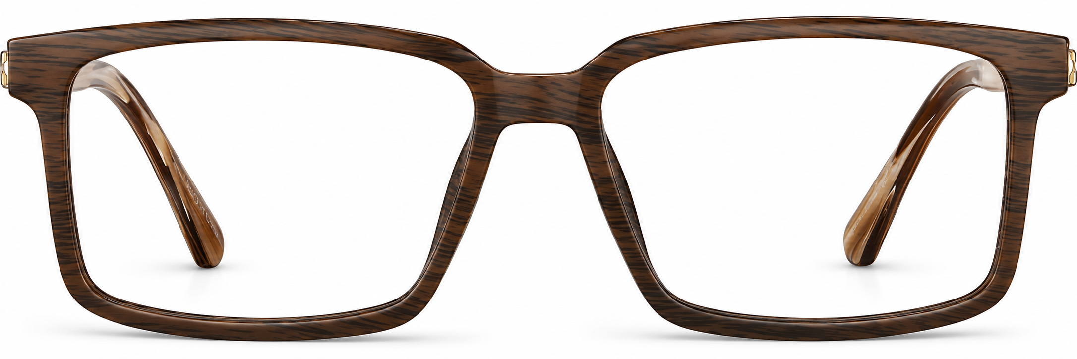 Brown Plastic Rectangle Glasses · Brown · reference