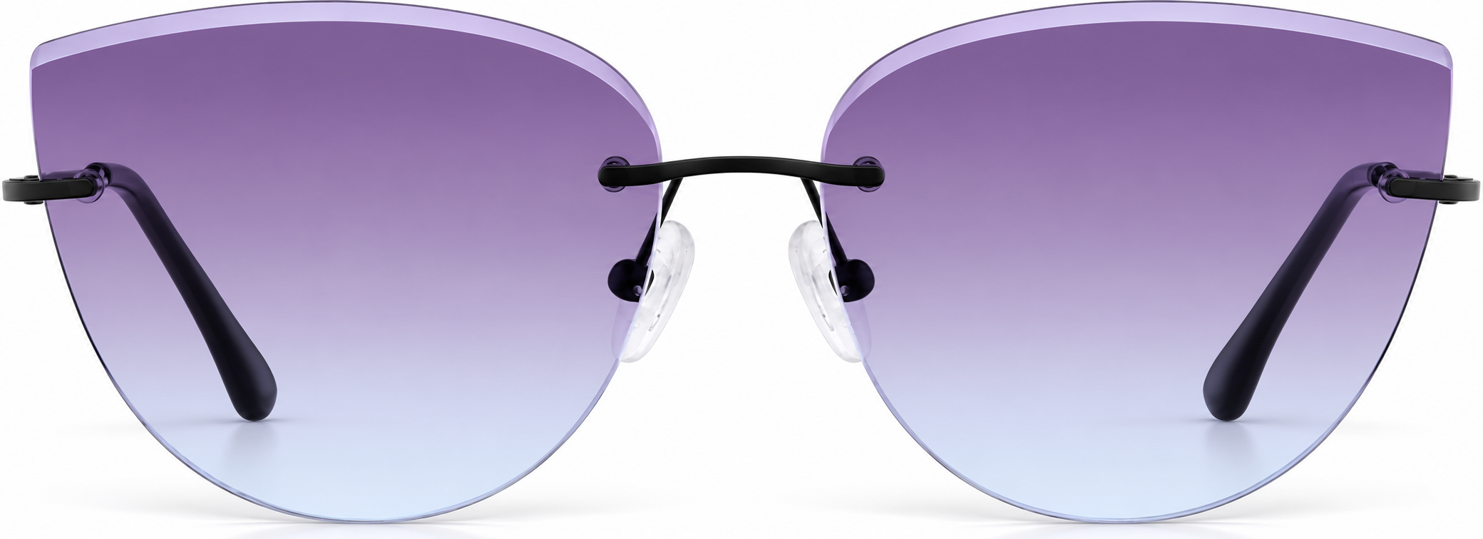 Black Cat-Eye Sunglasses · Black · reference