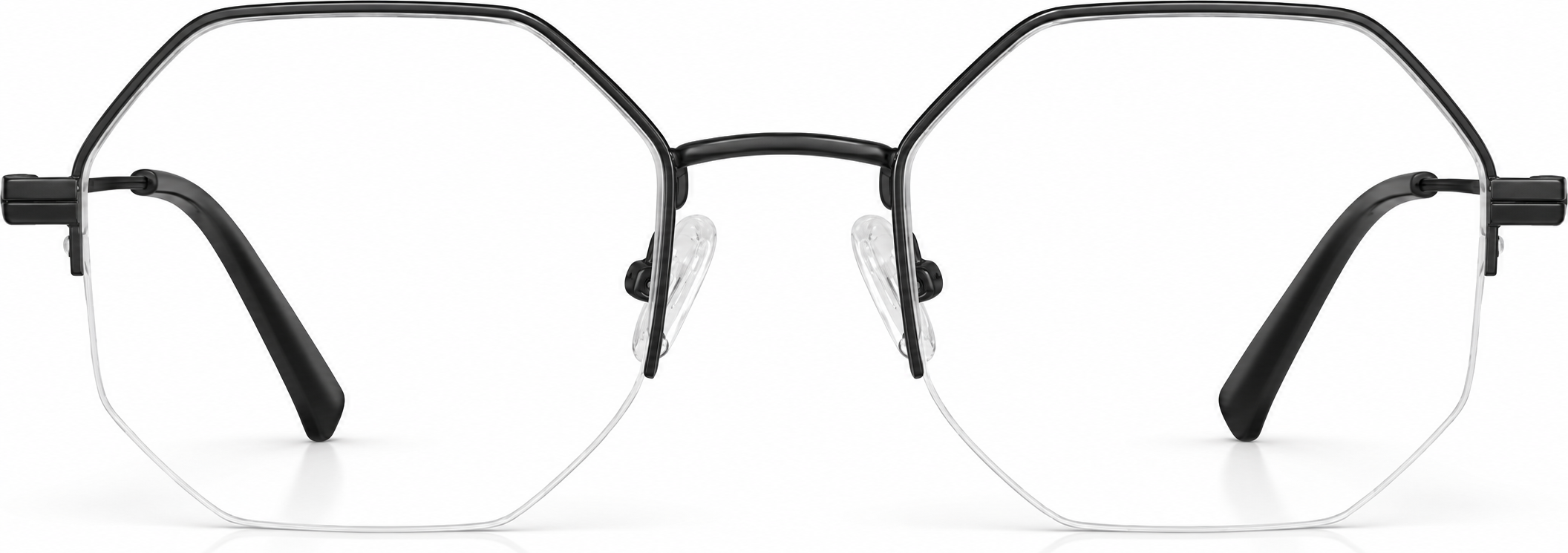 Black Geometric Glasses · Black · reference