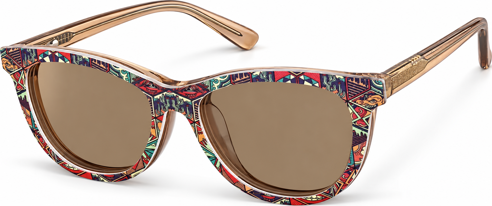 Brown Kids' Polarized Cat-Eye Magnetic Clip-on Glasses · Brown · reference