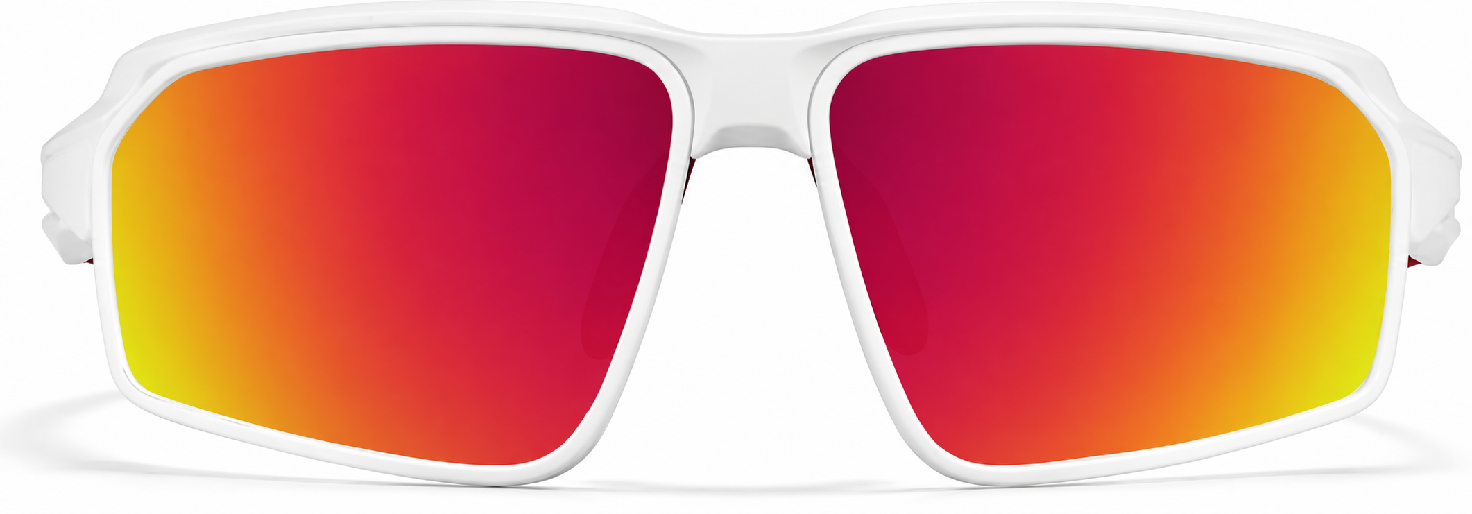 White with Red Mirror Active Wrap-Around Sunglasses · White with Red Mirror · reference