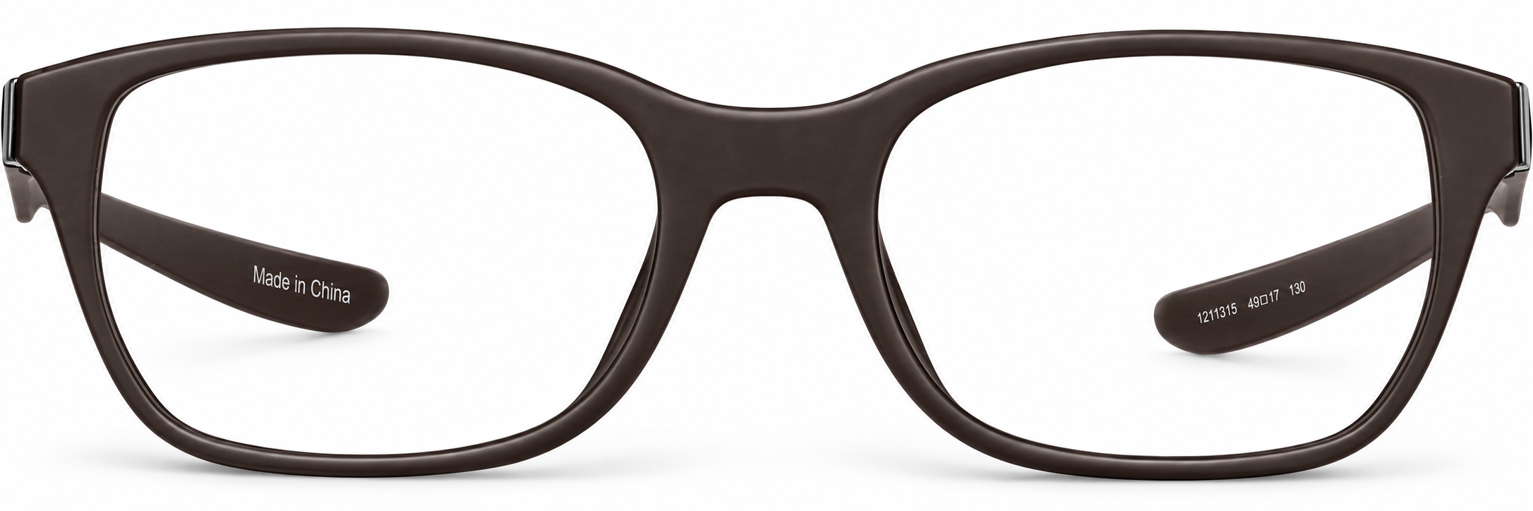 Brown Kids' OptiFlex® Rectangle Glasses · Brown · reference
