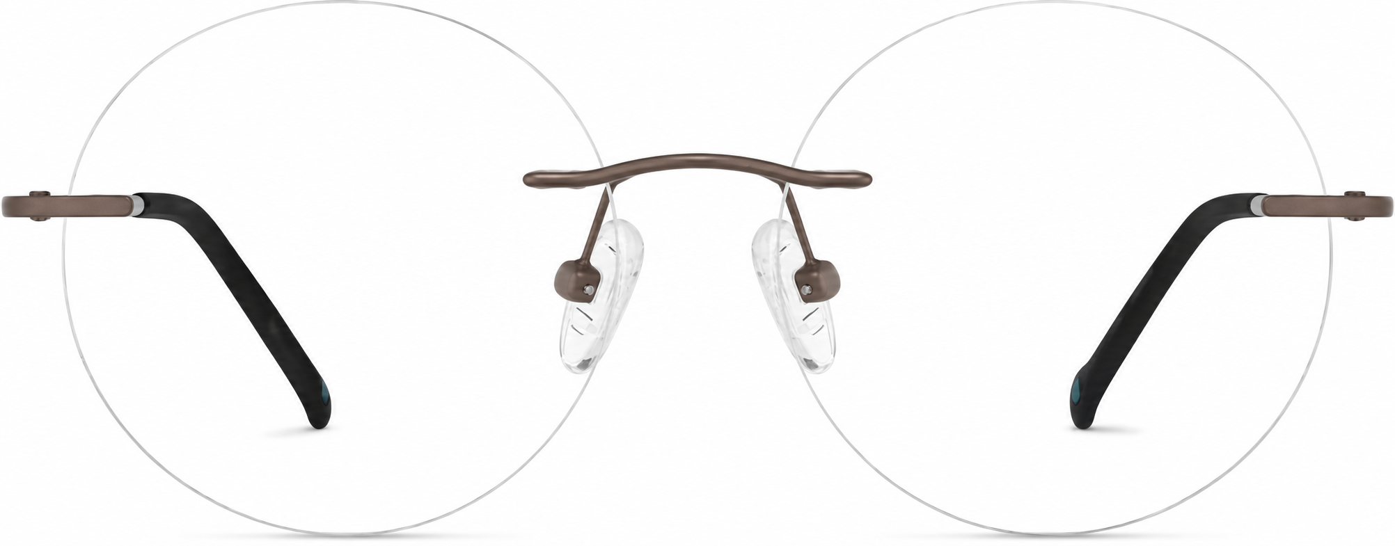 Brown Customizable Rimless Glasses · Brown · reference