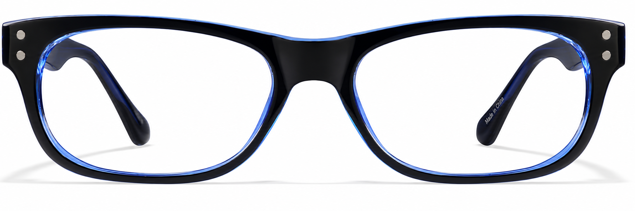 Blue Rectangle Glasses · Blue · reference