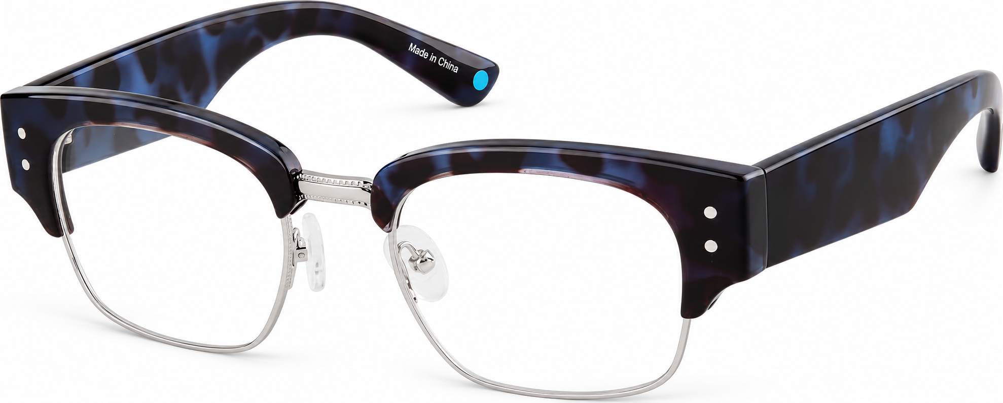 Browline Glasses · Blue · reference
