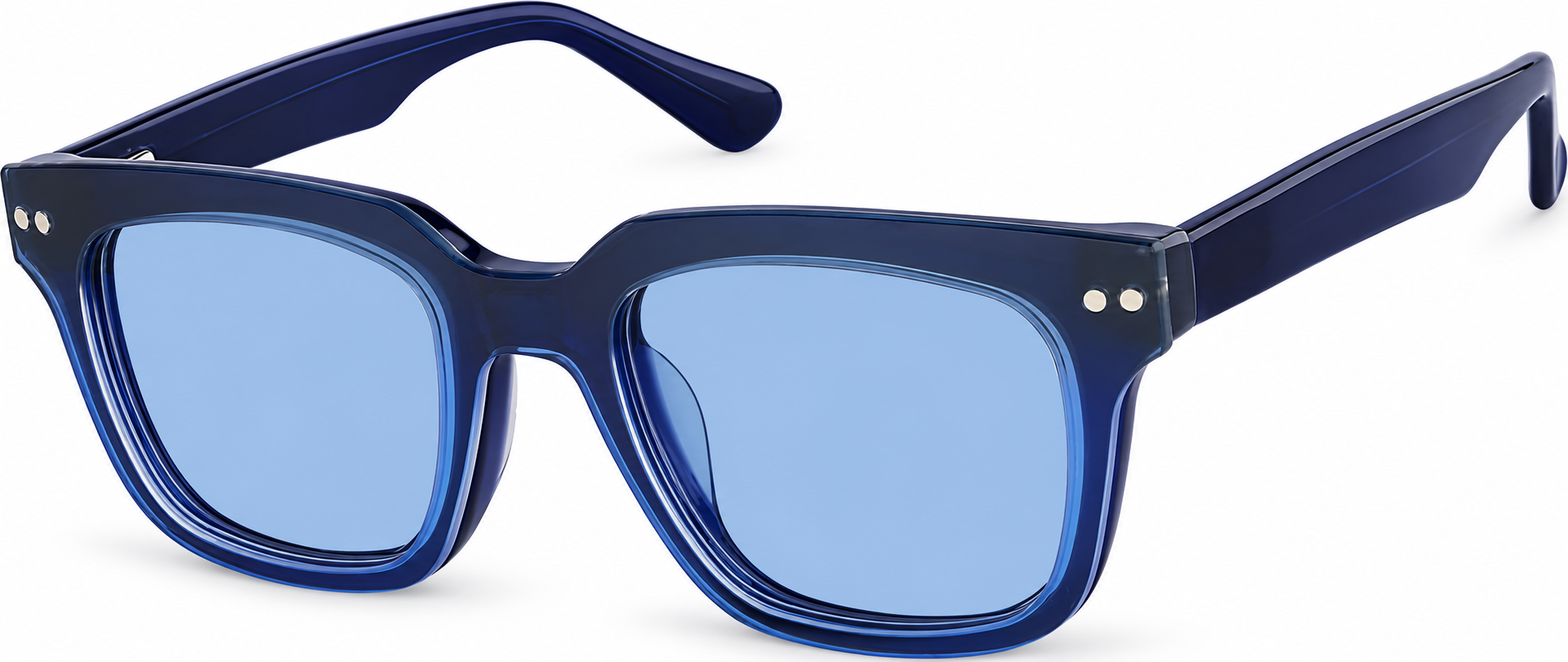 Blue Polarized Square Magnetic Clip-on Glasses · Blue · reference