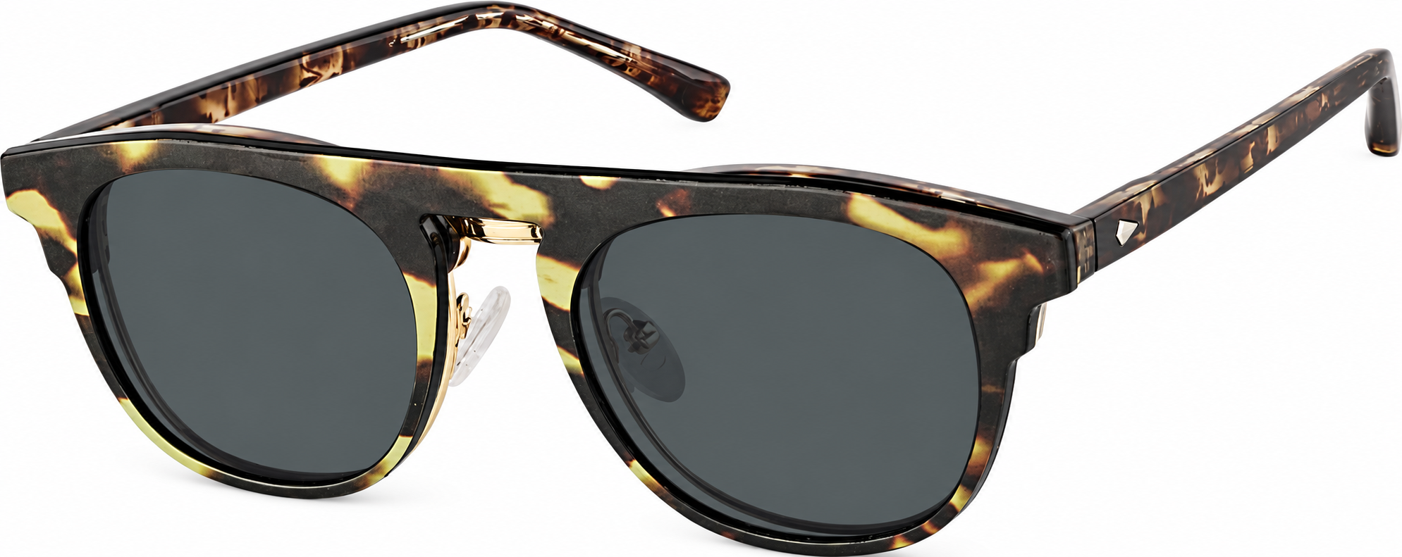 Tortoiseshell Polarized Browline Clip-on Glasses · Tortoiseshell · reference