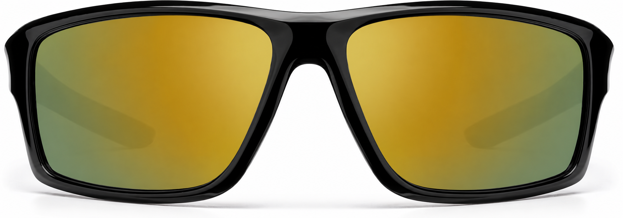 Black with Gold Mirror Square Sunglasses · Black with Gold Mirror · reference
