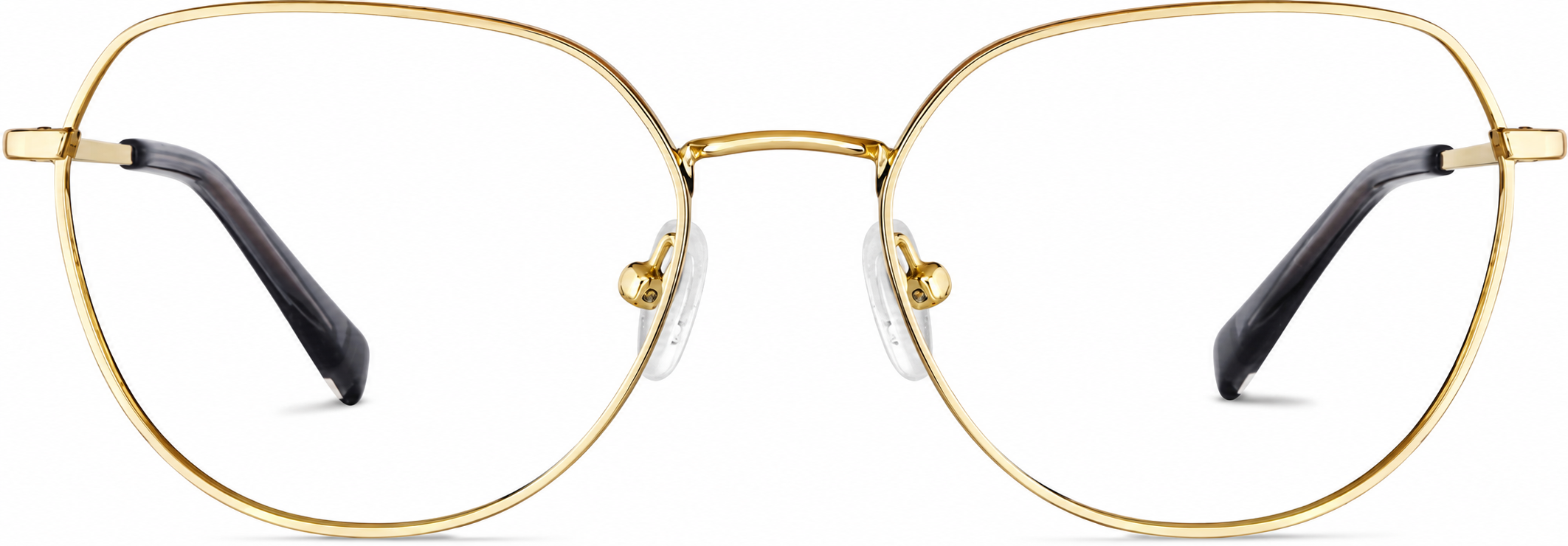 Gold Geometric Glasses · Gold · reference