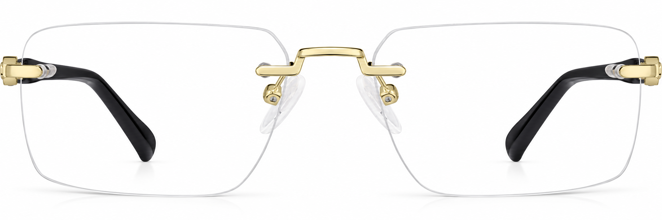 Black Customizable Rimless Glasses · Black · reference