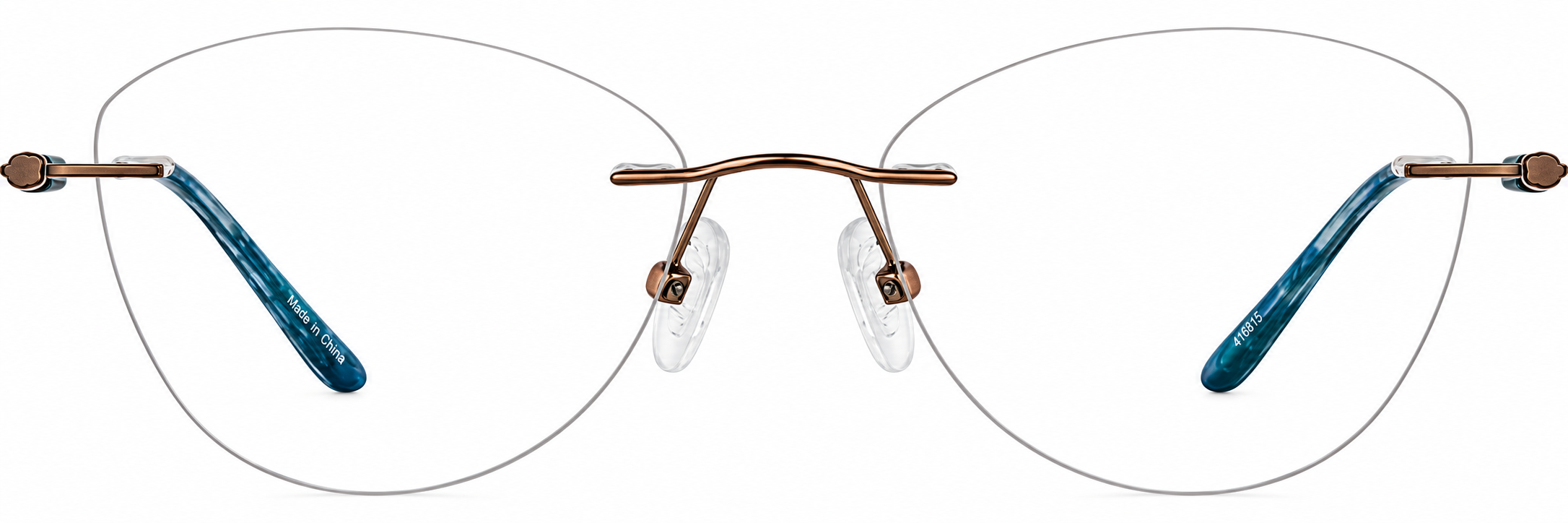 Brown Customizable Rimless Glasses · Brown · reference
