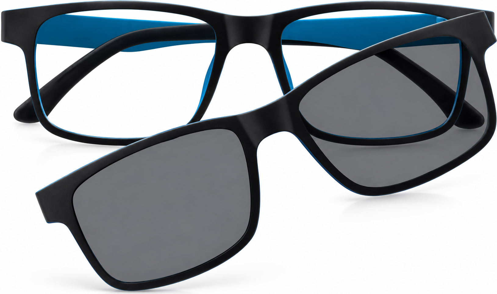 Black Polarized Rectangle Magnetic Clip-on Glasses · Black · reference