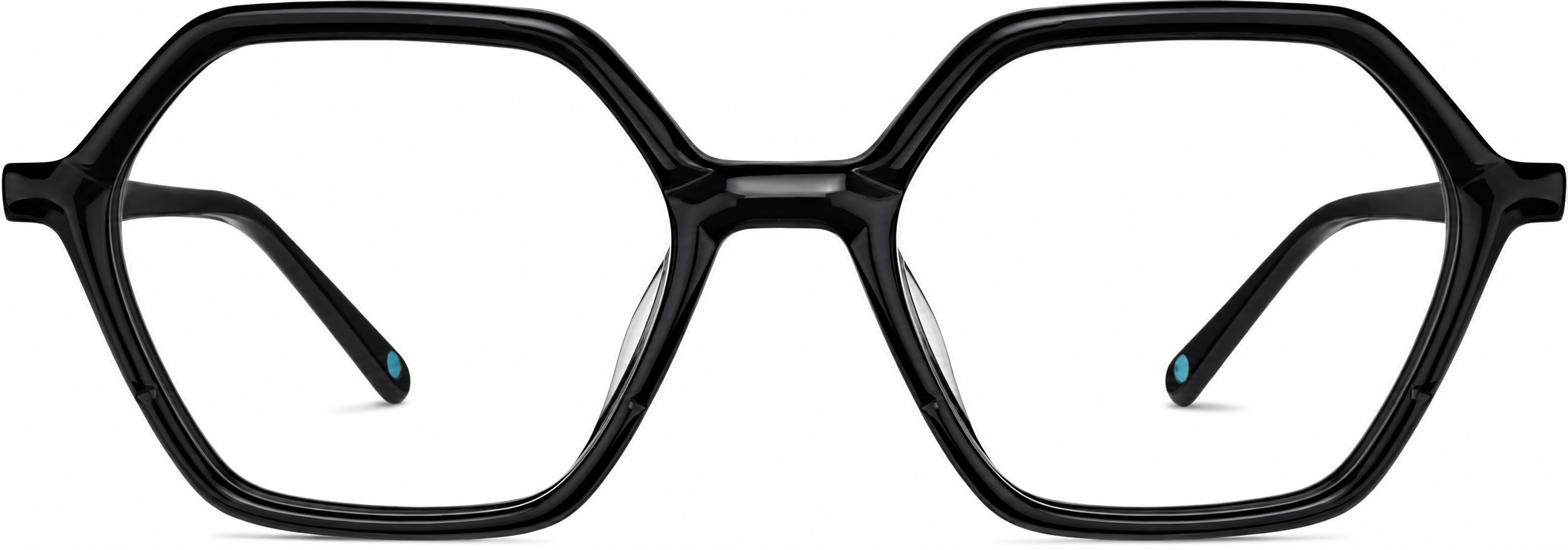 Black Premium Geometric Glasses · Black · reference
