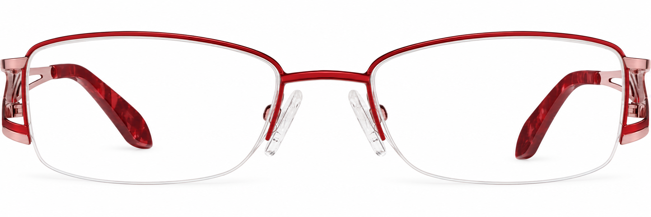 Red Half-Rim Glasses · Red · reference