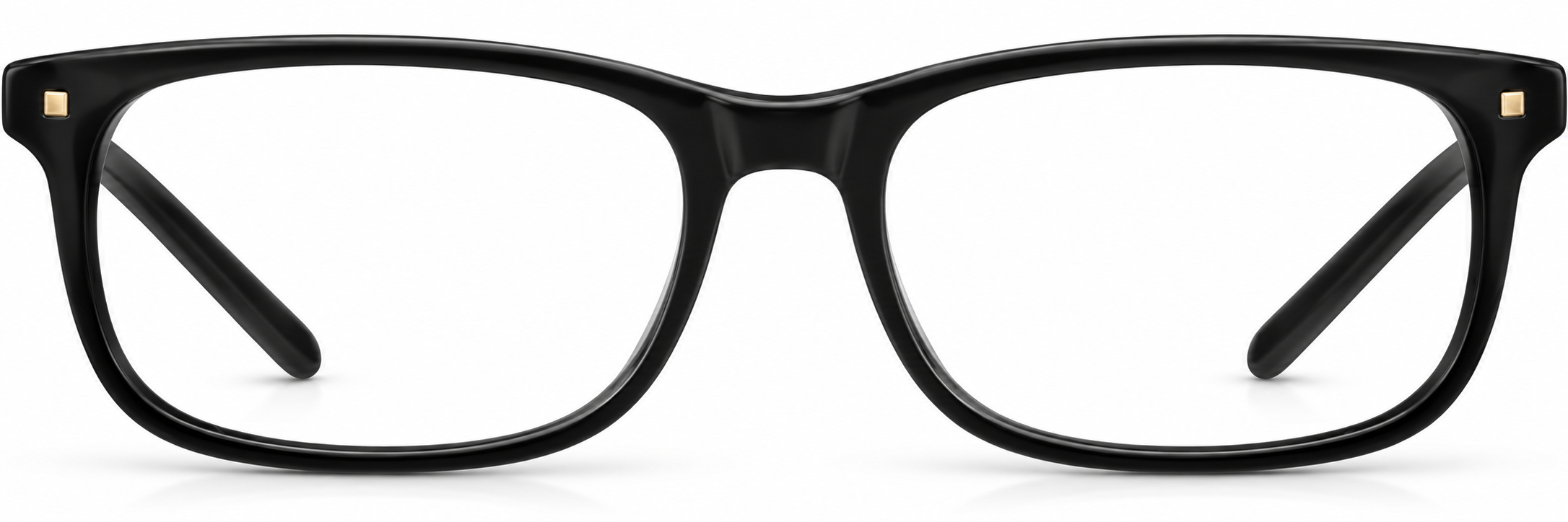 Black Rectangle Glasses · Black · reference