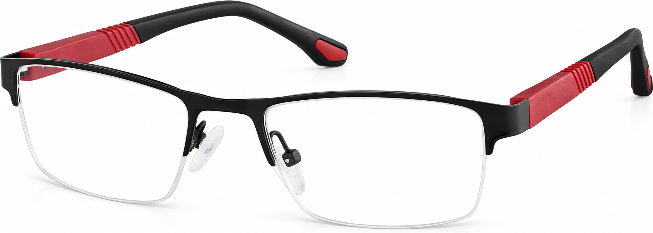 Black/Red Rectangle Glasses · Black/Red · reference