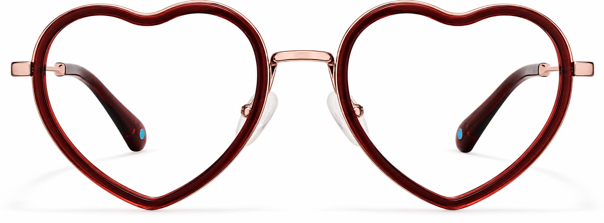 Red Heart-Shaped Glasses · Red · reference