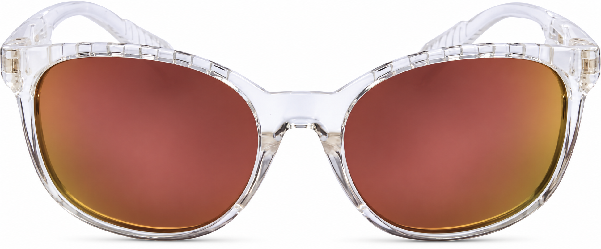 Clear Crystal Unisex Modified Round Sunglasses · Crystal · reference