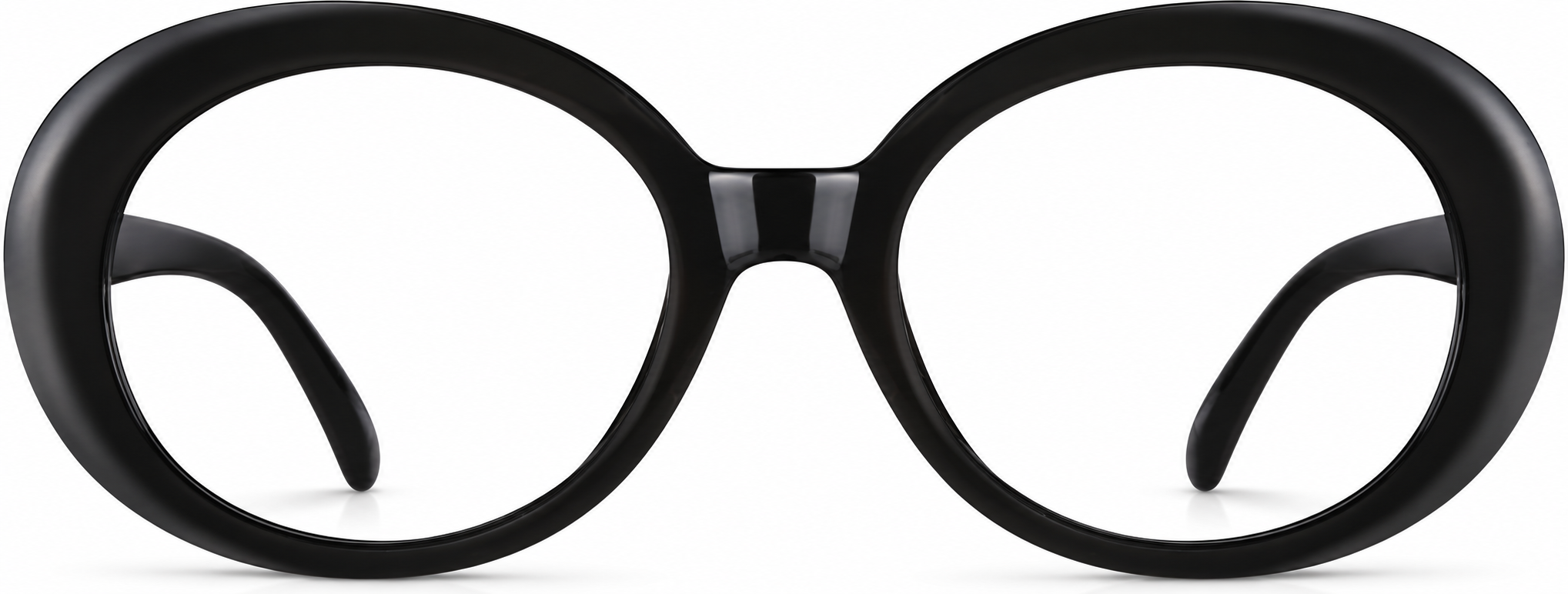 Black Oval Glasses · Black · reference