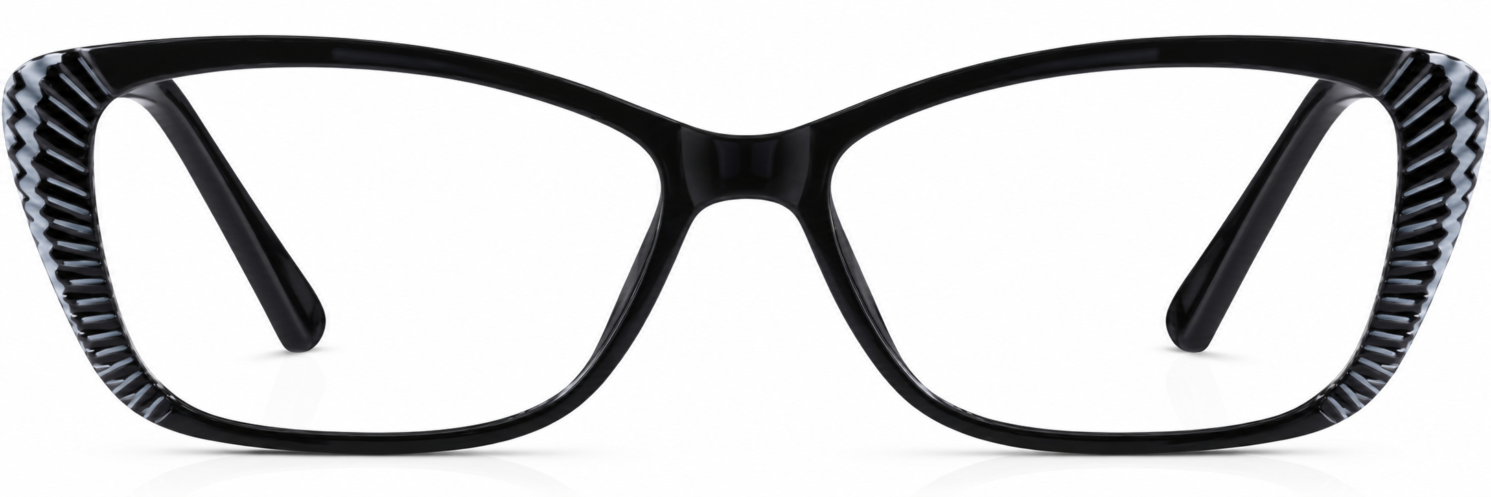 Black Rectangle Glasses · Black · reference