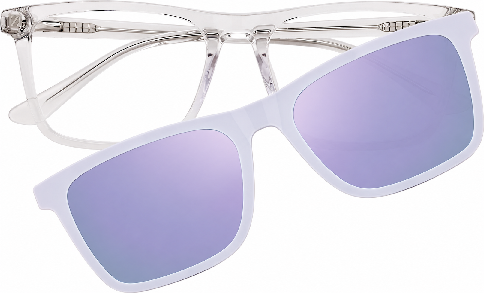 Clear Polarized Rectangle Magnetic Clip-on Glasses · Clear · reference