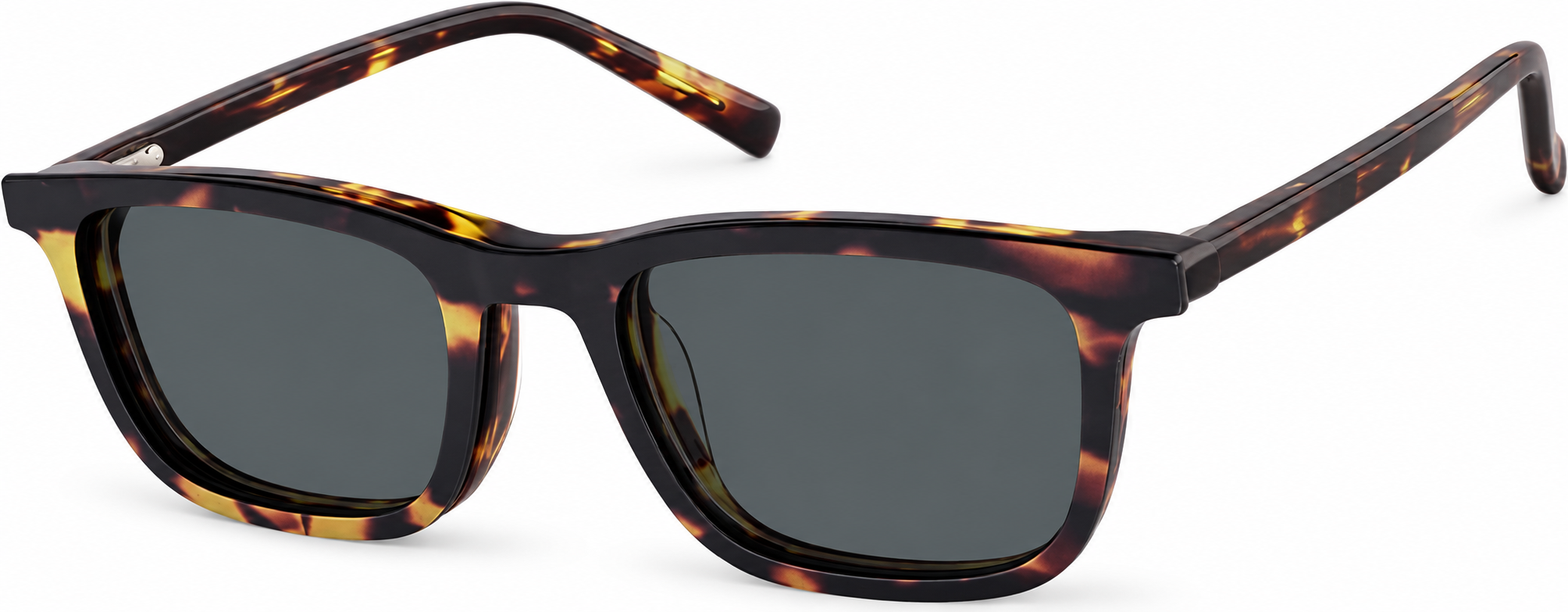 Tortoiseshell Kids' Polarized Rectangle Magnetic Clip-on Glasses · Tortoiseshell · reference